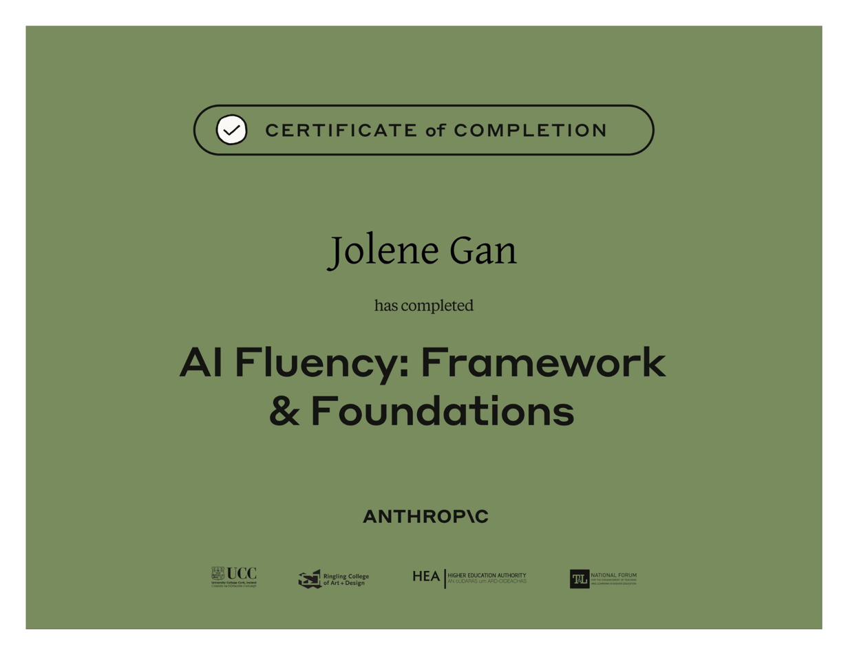 AI Fluency: Framework and Foundations certificate