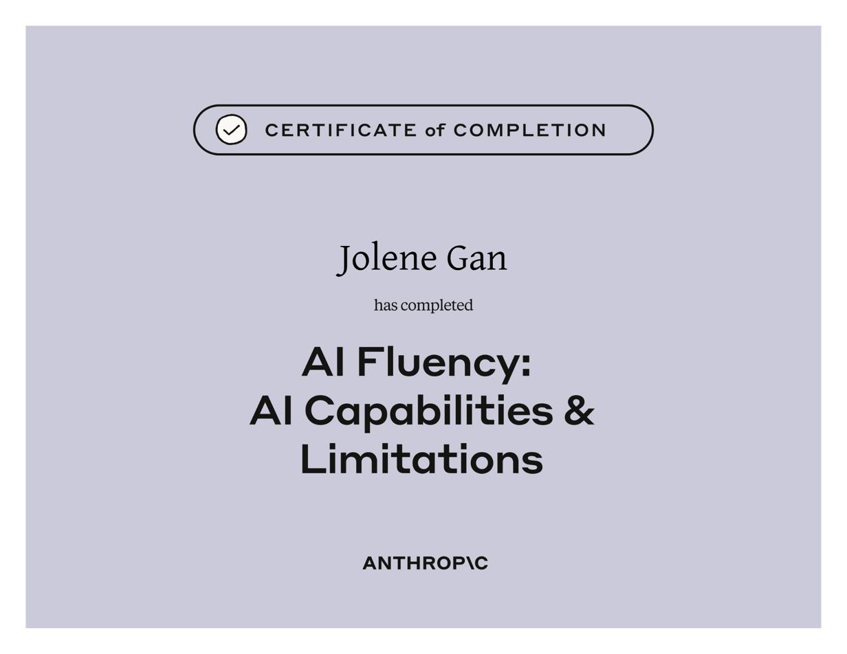 AI Capabilities and Limitations certificate