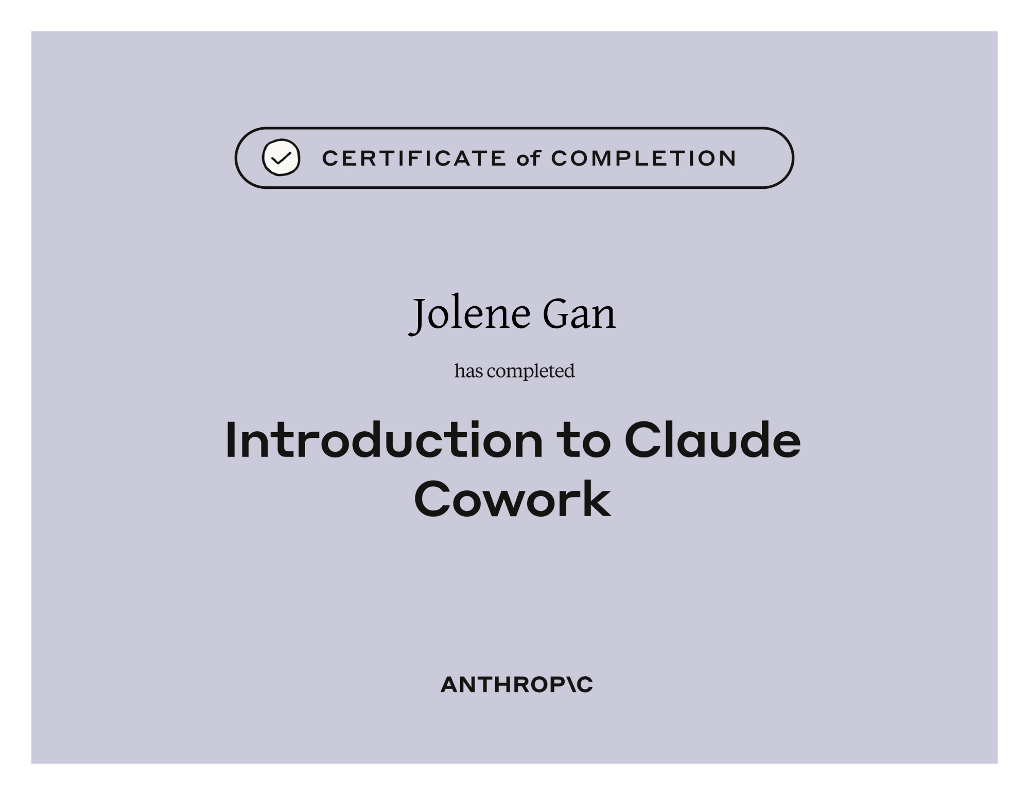 Introduction to Claude Cowork certificate