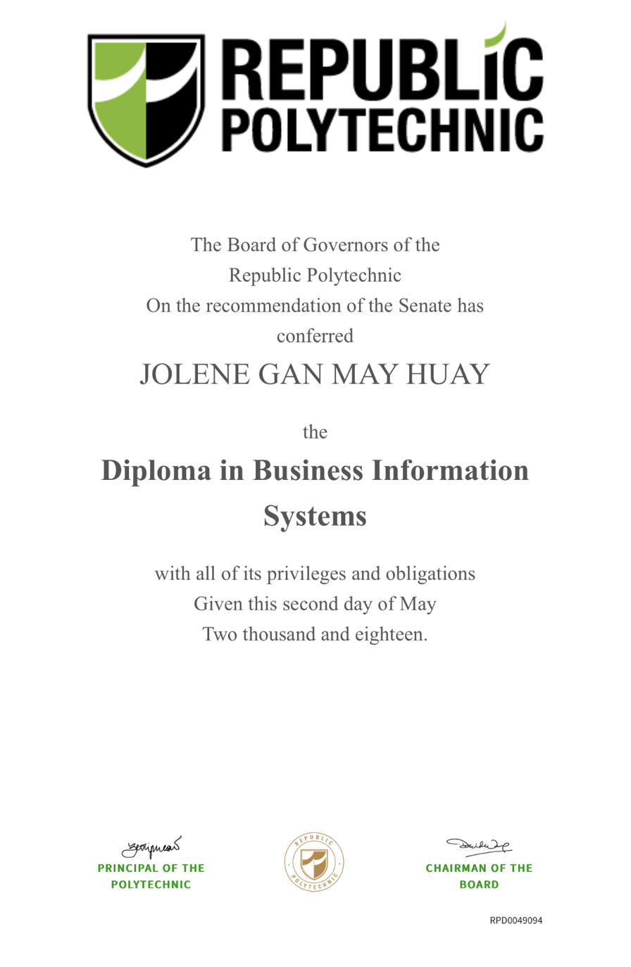 Diploma in Business Information Systems