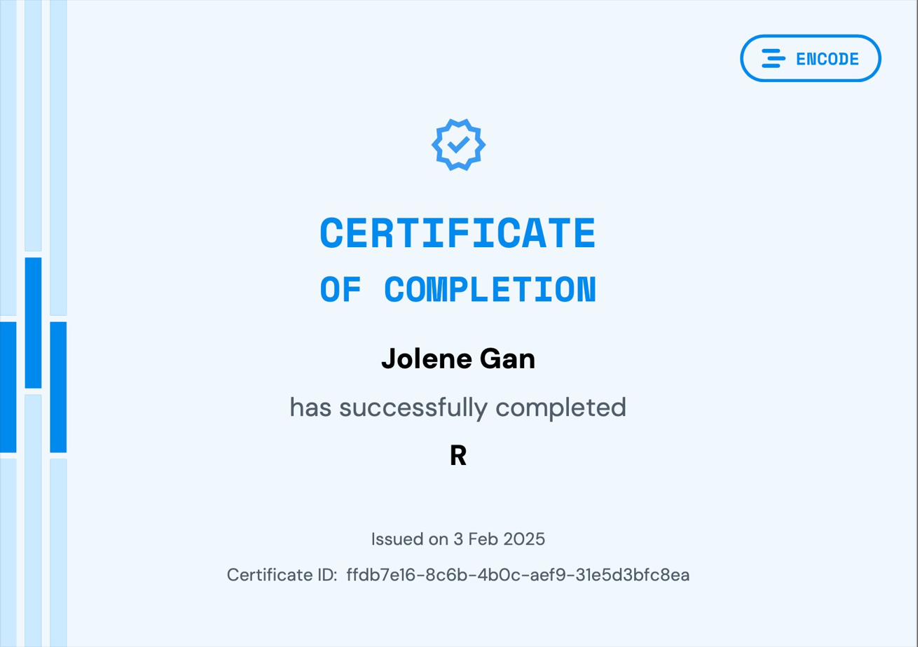 R Programming cert