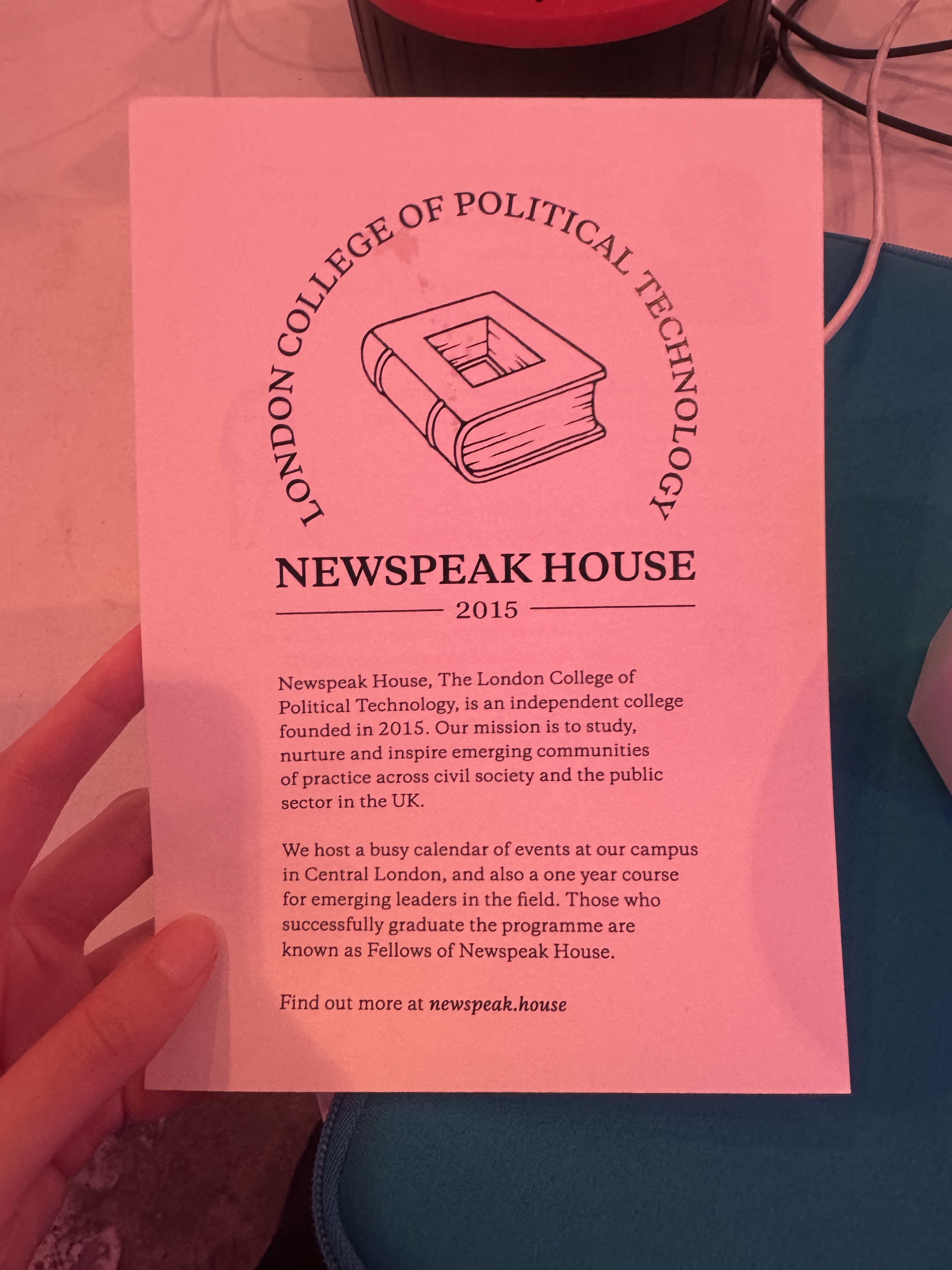 data hackathon (House London #0), event flyer at Newspeak House