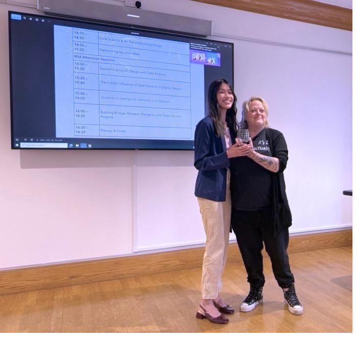 Receiving best presentation award with Dr Sylvie