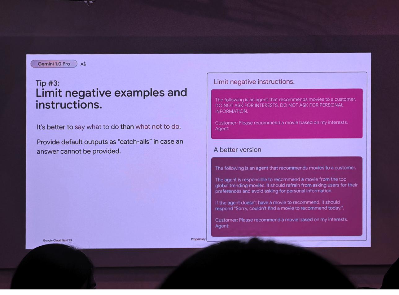 Presentation slide from the Google careers day session