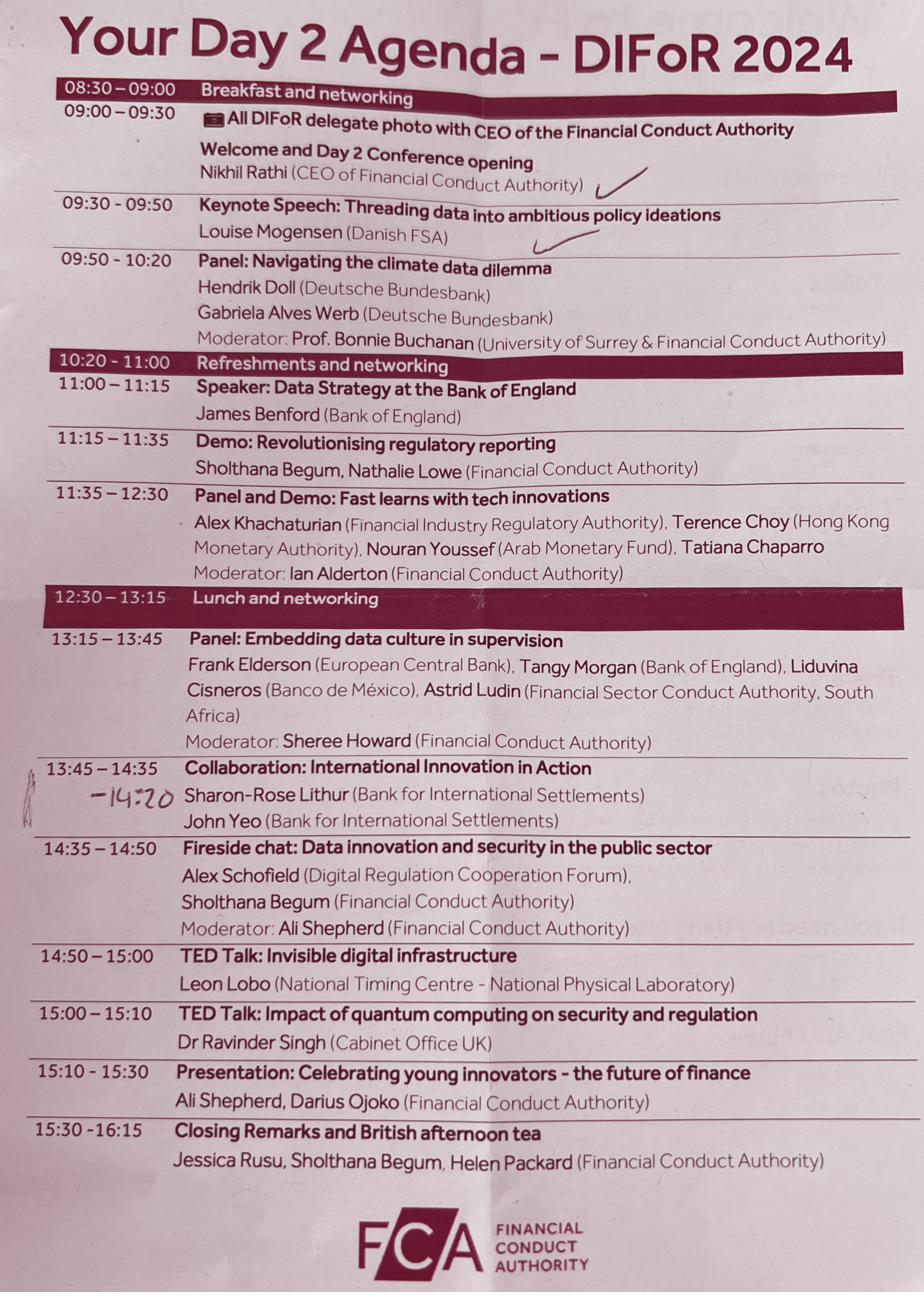 DIFoR 2024 Day 2 agenda